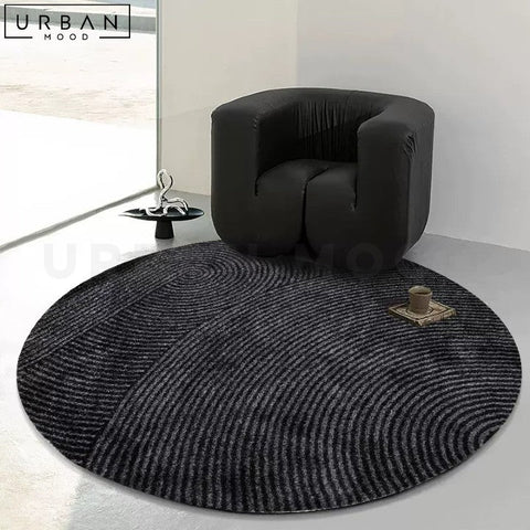 MELISA Modern Round Rug Durable Polyester Contemporary Design - URBANMOOD