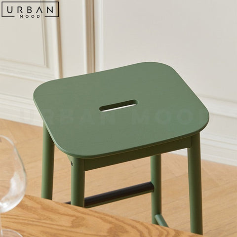 MELLO Japandi Solid Wood Bar Stool for Modern Interiors - URBANMOOD