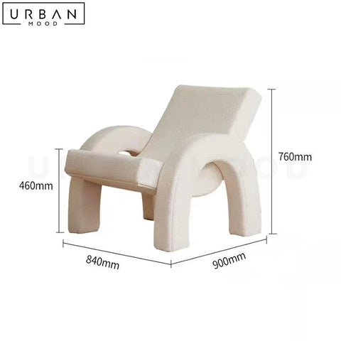 MIKAEL Modern Boucle Leisure Chair Luxurious Upholstery - URBANMOOD