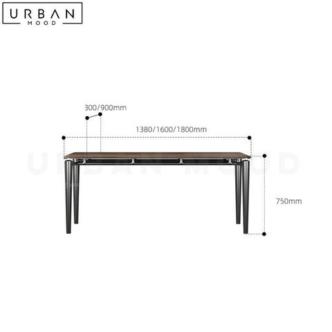 MIRELI Modern Solid Wood Dining Table with Stainless Steel Legs - URBANMOOD