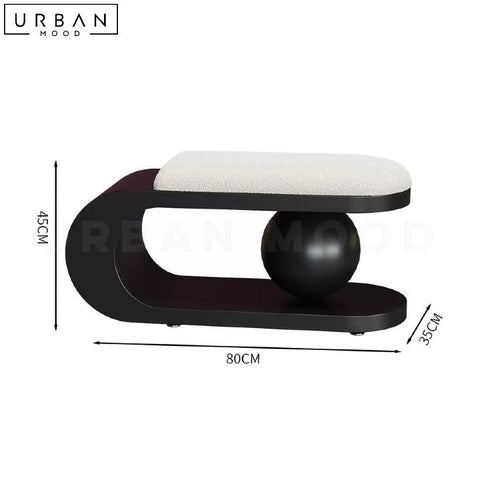 MONSON Modern Boucle Bench Comfortable Lambswool Seating - URBANMOOD