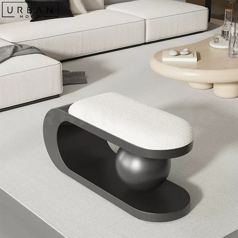 MONSON Modern Boucle Bench Comfortable Lambswool Seating - URBANMOOD