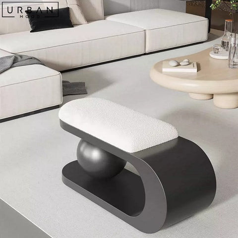MONSON Modern Boucle Bench Comfortable Lambswool Seating - URBANMOOD