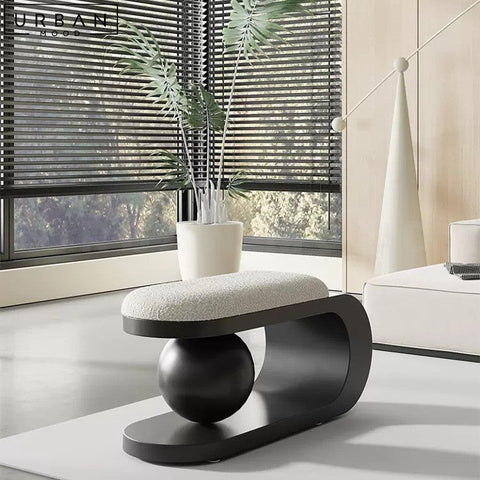 MONSON Modern Boucle Bench Comfortable Lambswool Seating - URBANMOOD