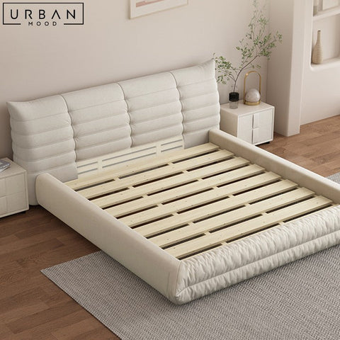 MUCHA Modern Leather Bedframe Sleek Durable Wood Frame - URBANMOOD