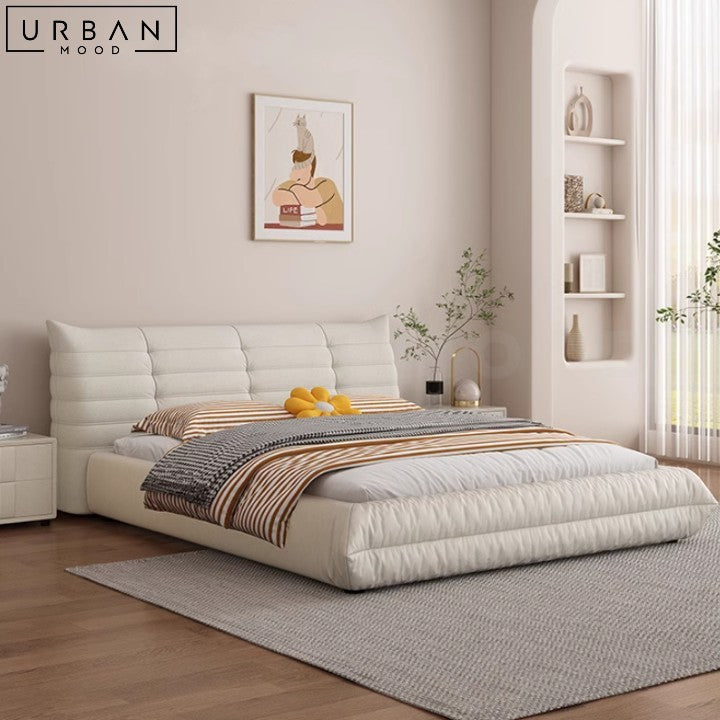 MUCHA Modern Leather Bedframe Sleek Durable Wood Frame - URBANMOOD