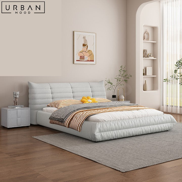 MUCHA Modern Leather Bedframe Sleek Durable Wood Frame - URBANMOOD