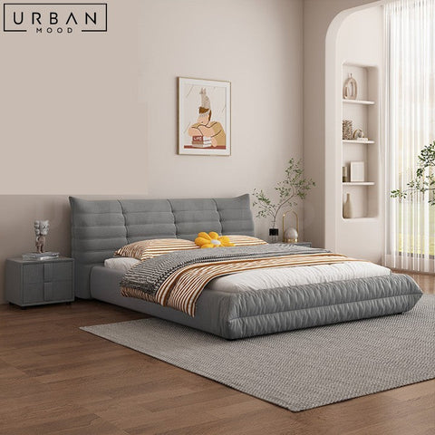 MUCHA Modern Leather Bedframe Sleek Durable Wood Frame - URBANMOOD