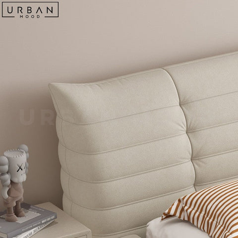 MUCHA Modern Leather Bedframe Sleek Durable Wood Frame - URBANMOOD