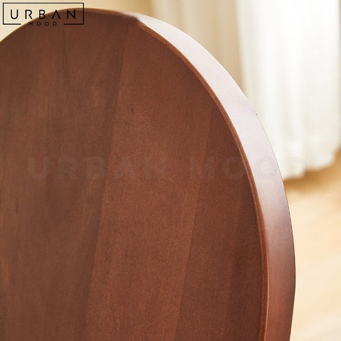 Mid-Century Solid Wood Dining Chair LAURY with Padded Seat - URBANMOOD