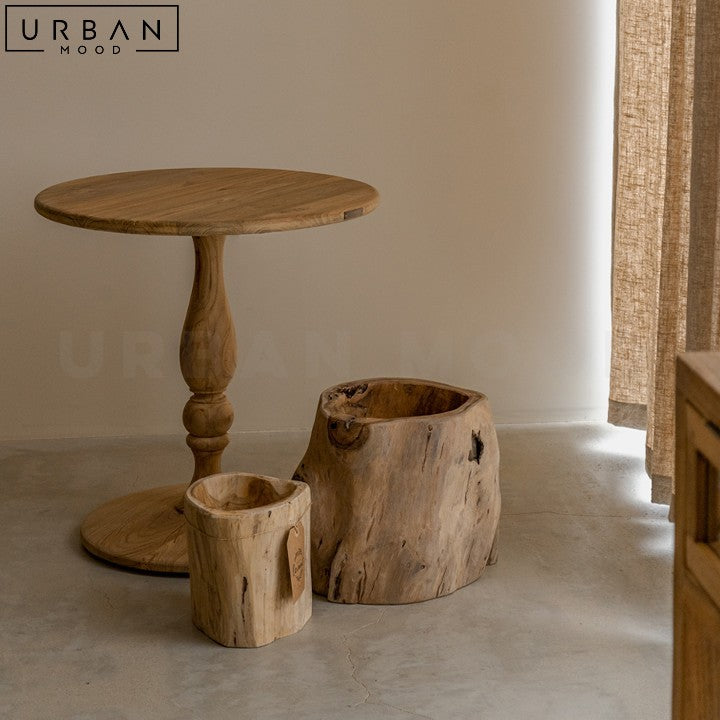 Mid Century Black Walnut Wood Side Table for Living Room - URBANMOOD