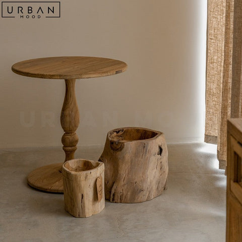 Mid Century Black Walnut Wood Side Table for Living Room - URBANMOOD