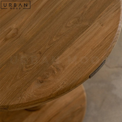 Mid Century Black Walnut Wood Side Table for Living Room - URBANMOOD