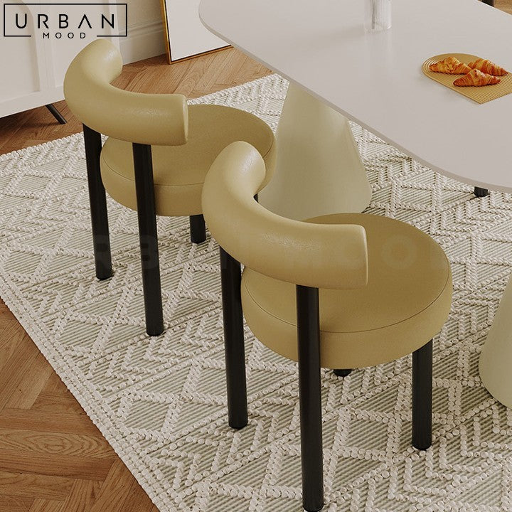 Modern CatFriendly Faux Leather Dining Chair Stainless Steel - URBANMOOD