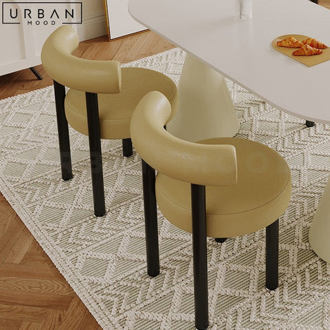Modern CatFriendly Faux Leather Dining Chair Stainless Steel - URBANMOOD