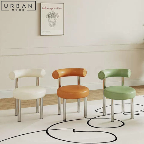 Modern CatFriendly Faux Leather Dining Chair Stainless Steel - URBANMOOD