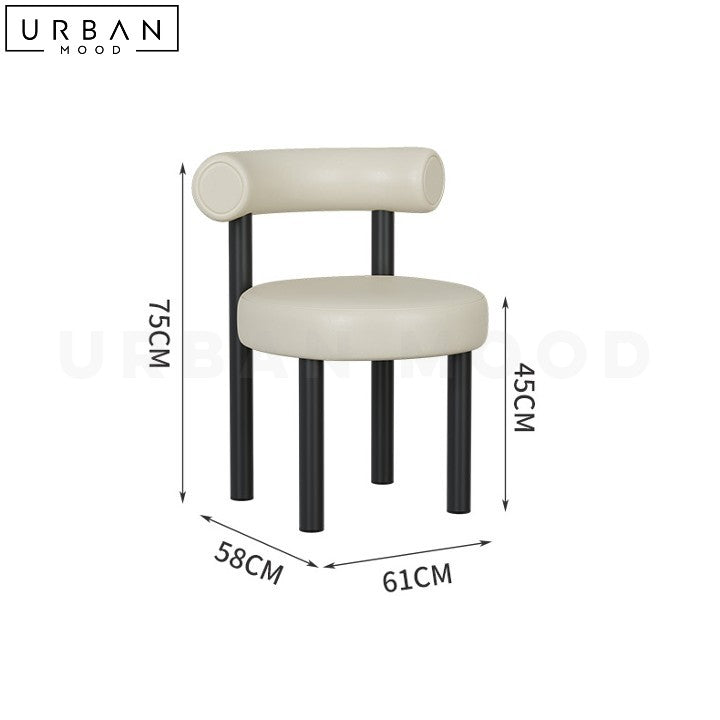 Modern CatFriendly Faux Leather Dining Chair Stainless Steel - URBANMOOD