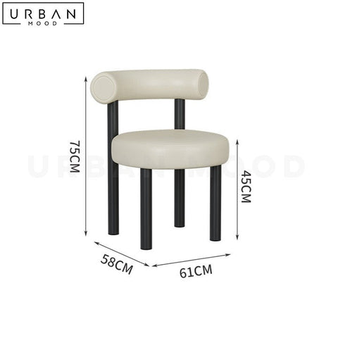 Modern CatFriendly Faux Leather Dining Chair Stainless Steel - URBANMOOD