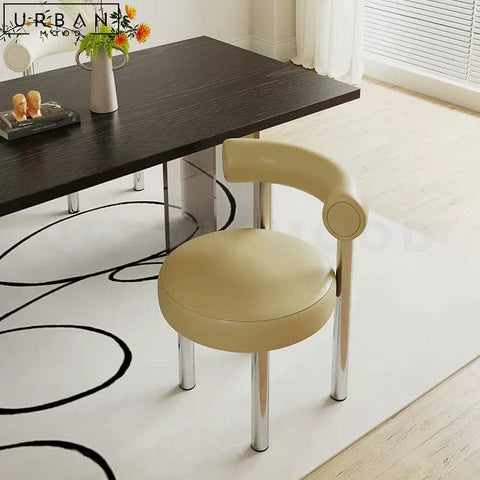 Modern CatFriendly Faux Leather Dining Chair Stainless Steel - URBANMOOD