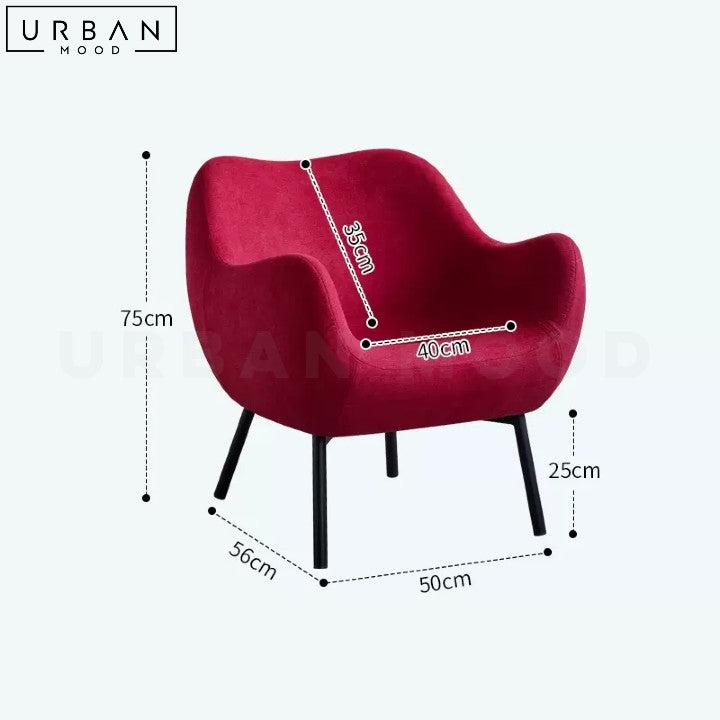 Modern Fabric Armchair with Sleek Design and Comfort - URBANMOOD