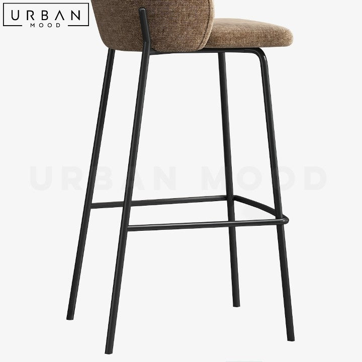 Modern Fabric Bar Stool CABRAL with Metal Frame - URBANMOOD