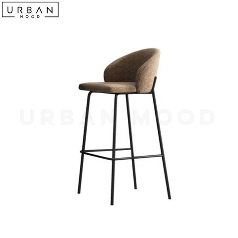 Modern Fabric Bar Stool CABRAL with Metal Frame - URBANMOOD