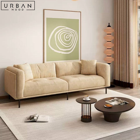 Modern Fabric Sofa with Durable Leathaire Upholstery - URBANMOOD