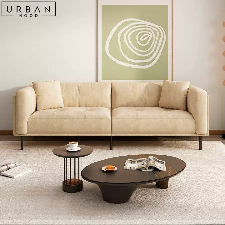 Modern Fabric Sofa with Durable Leathaire Upholstery - URBANMOOD