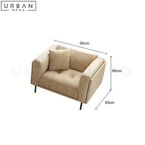 Modern Fabric Sofa with Durable Leathaire Upholstery - URBANMOOD