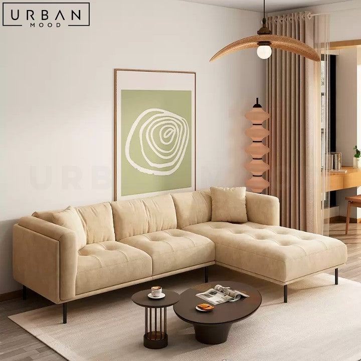 Modern Fabric Sofa with Durable Leathaire Upholstery - URBANMOOD