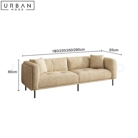 Modern Fabric Sofa with Durable Leathaire Upholstery - URBANMOOD