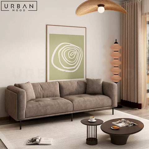 Modern Fabric Sofa with Durable Leathaire Upholstery - URBANMOOD