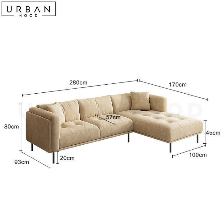 Modern Fabric Sofa with Durable Leathaire Upholstery - URBANMOOD