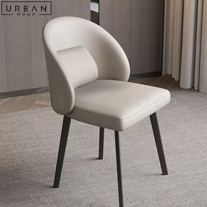 Modern Faux Leather Dining Chair with Metal Legs - URBANMOOD