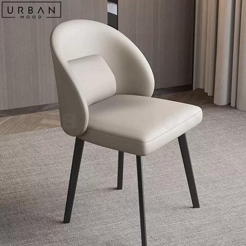 Modern Faux Leather Dining Chair with Metal Legs - URBANMOOD