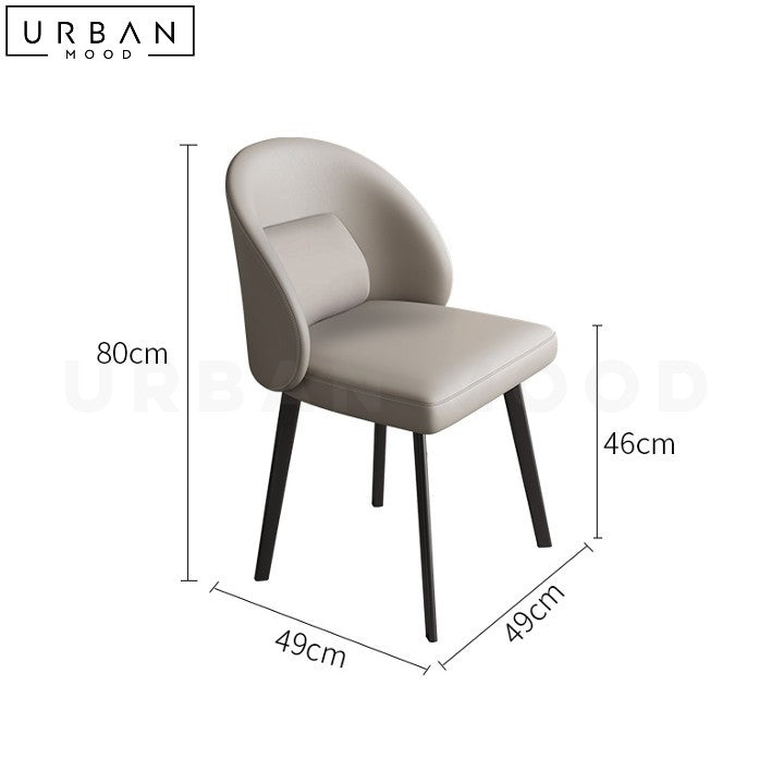 Modern Faux Leather Dining Chair with Metal Legs - URBANMOOD