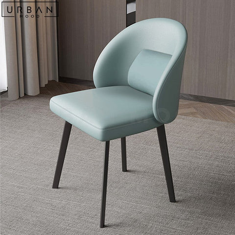 Modern Faux Leather Dining Chair with Metal Legs - URBANMOOD
