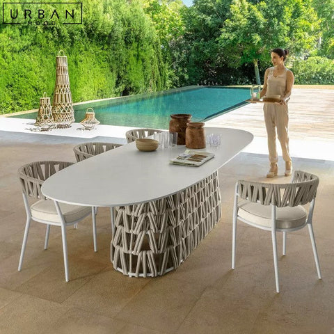 Modern Outdoor Sintered Stone Dining Table HARIET - URBANMOOD