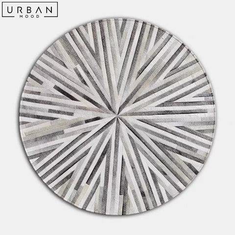 Modern Round Faux Cowhide Rug Minimalist Design - URBANMOOD