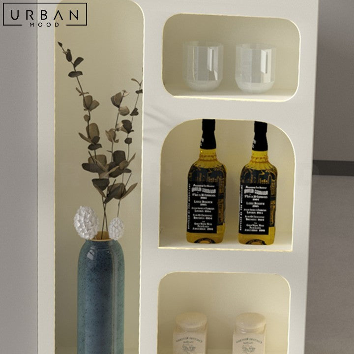 Modern Sintered Stone Bar Table with Metal Frame - URBANMOOD