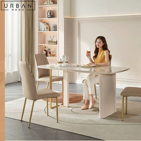 Modern Sintered Stone Dining Table Elegant Durable Design - URBANMOOD
