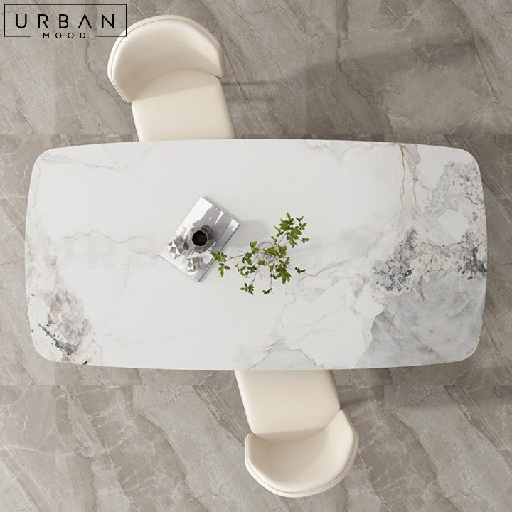 Modern Slate Dining Table with Sintered Stone Top - URBANMOOD
