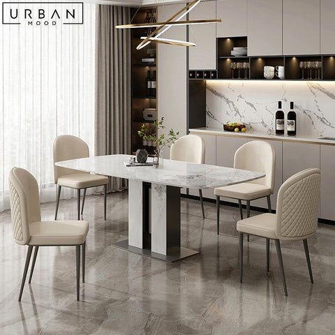 Modern Slate Dining Table with Sintered Stone Top - URBANMOOD