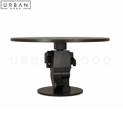 Modern Solid Wood Round Dining Table NATASHA - URBANMOOD