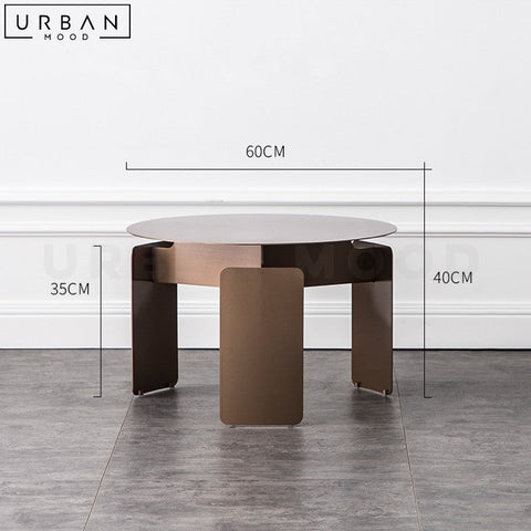 Modern Stainless Steel Round Coffee Table Elegant Design - URBANMOOD