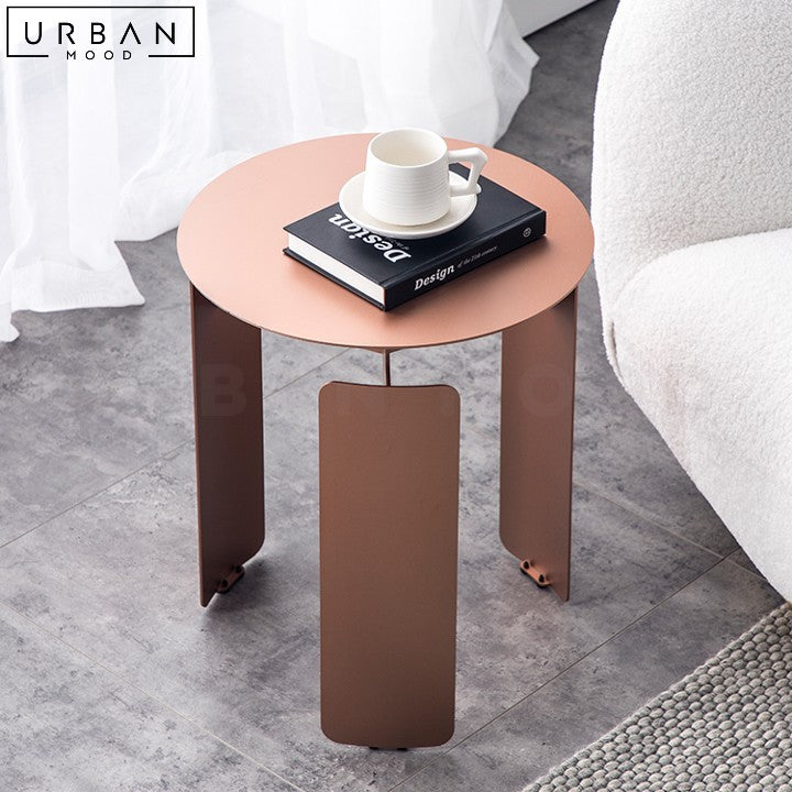 Modern Stainless Steel Round Coffee Table Elegant Design - URBANMOOD