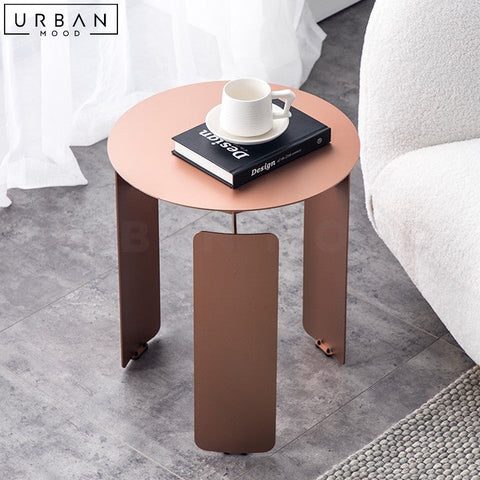 Modern Stainless Steel Round Coffee Table Elegant Design - URBANMOOD