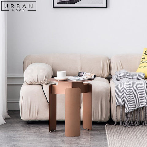 Modern Stainless Steel Round Coffee Table Elegant Design - URBANMOOD