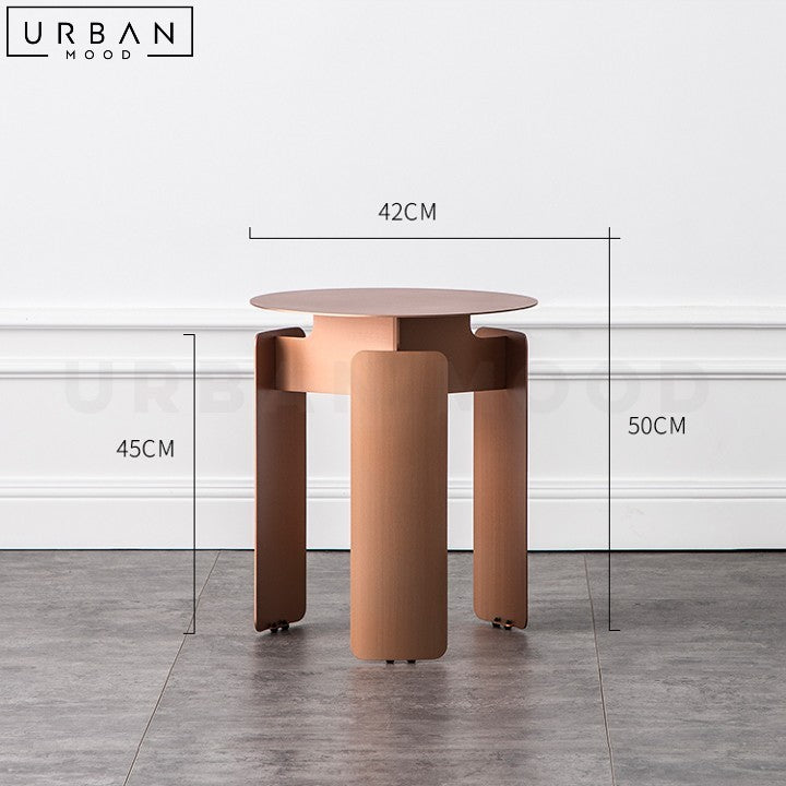 Modern Stainless Steel Round Coffee Table Elegant Design - URBANMOOD