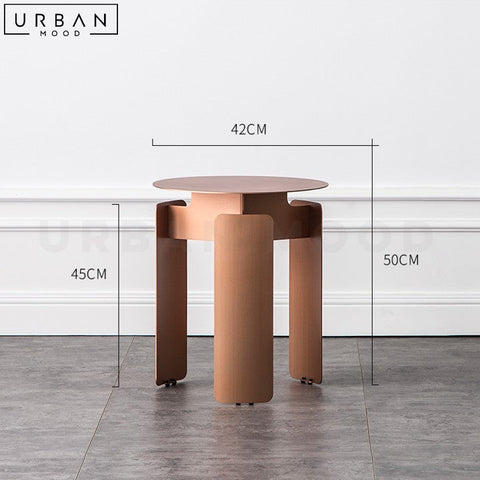 Modern Stainless Steel Round Coffee Table Elegant Design - URBANMOOD